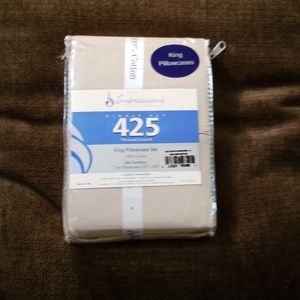 Impression king pillow case pair Tan 425 TC
